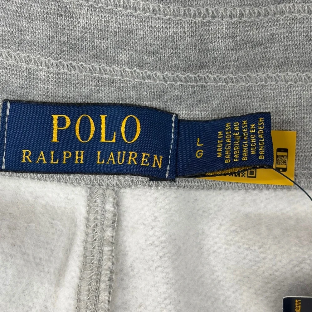 Polo Ralph Lauren Mens Fleece Sweatpants Grey Heather Joggers Large NWT